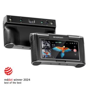 Das integrierte Vierfach-Tiefenkamerasystem und der leistungsstarke 8-Kern-Prozessor mit 2,4 GHz sorgen für schnelle und präzise Scans, während der 180° einstellbare Bildschirm maximale Flexibilität beim Scannen bietet.
